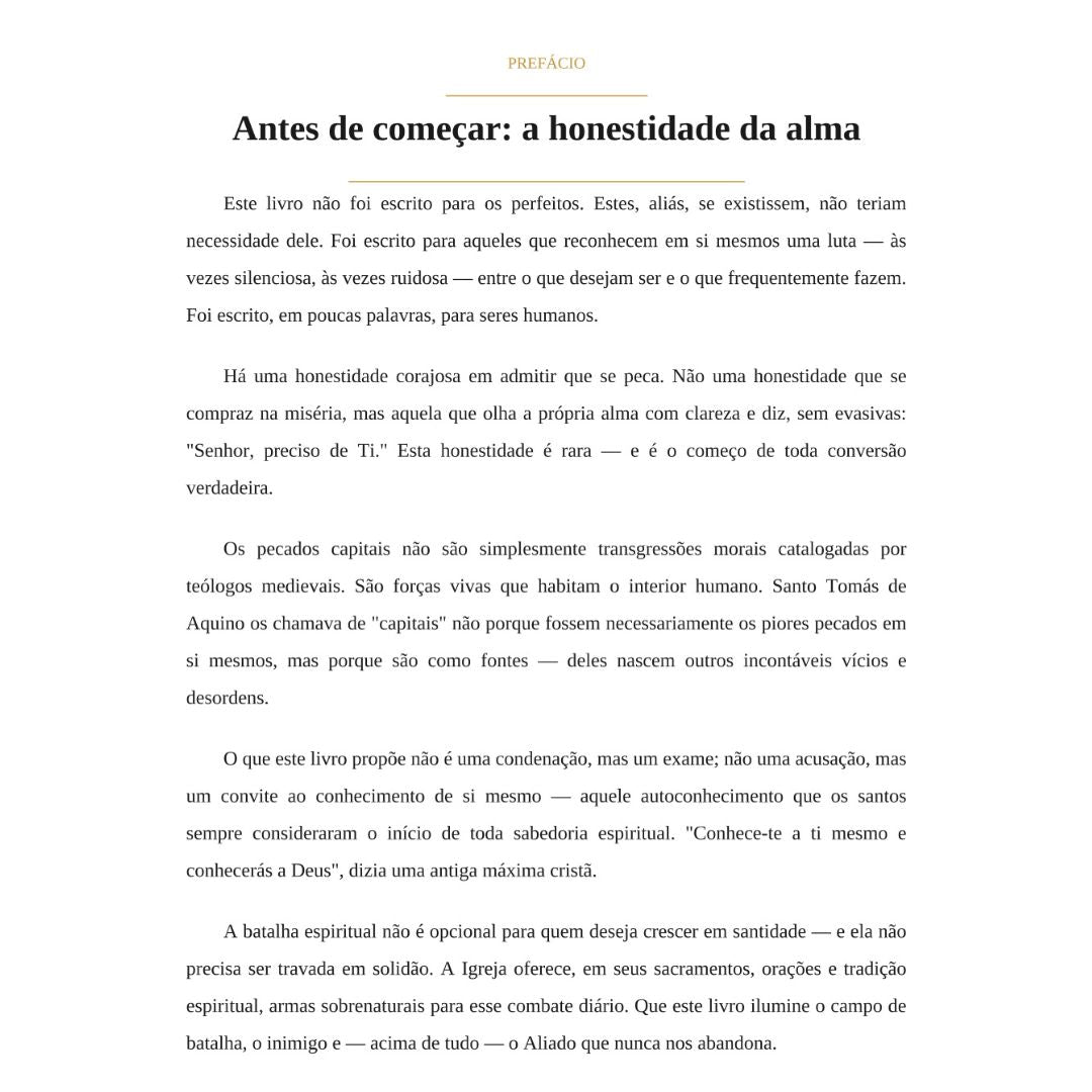 Os Sete Pecados Capitais e a Batalha Interior